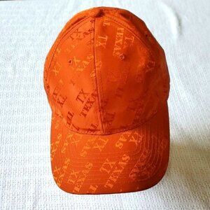 Reign Headwear Burndt Orange Graphic Repeating Texas Adjustable BaseBall Cap